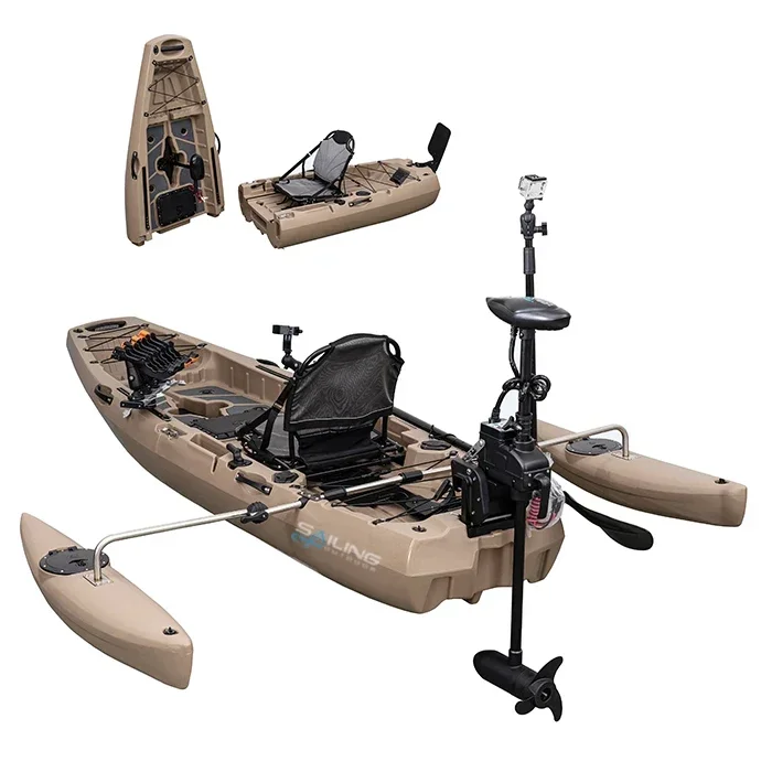 9.5ft 1 Person Folding Plastic - Fishing Kayak Pedal Drive ulasan dan harga
